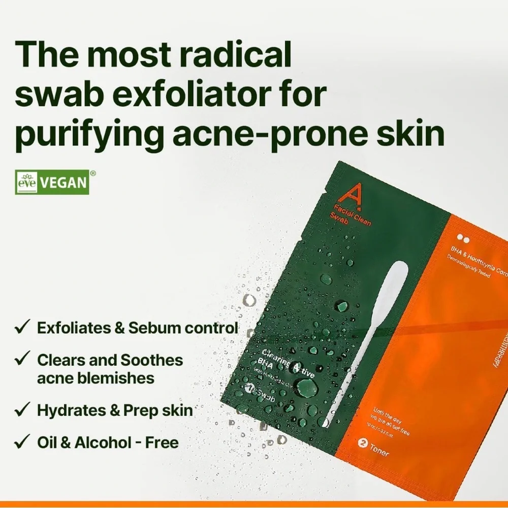 🎉3 for $50 Korean Skincare Toner Swab Pore Tightening Swab exfoliator for Acne